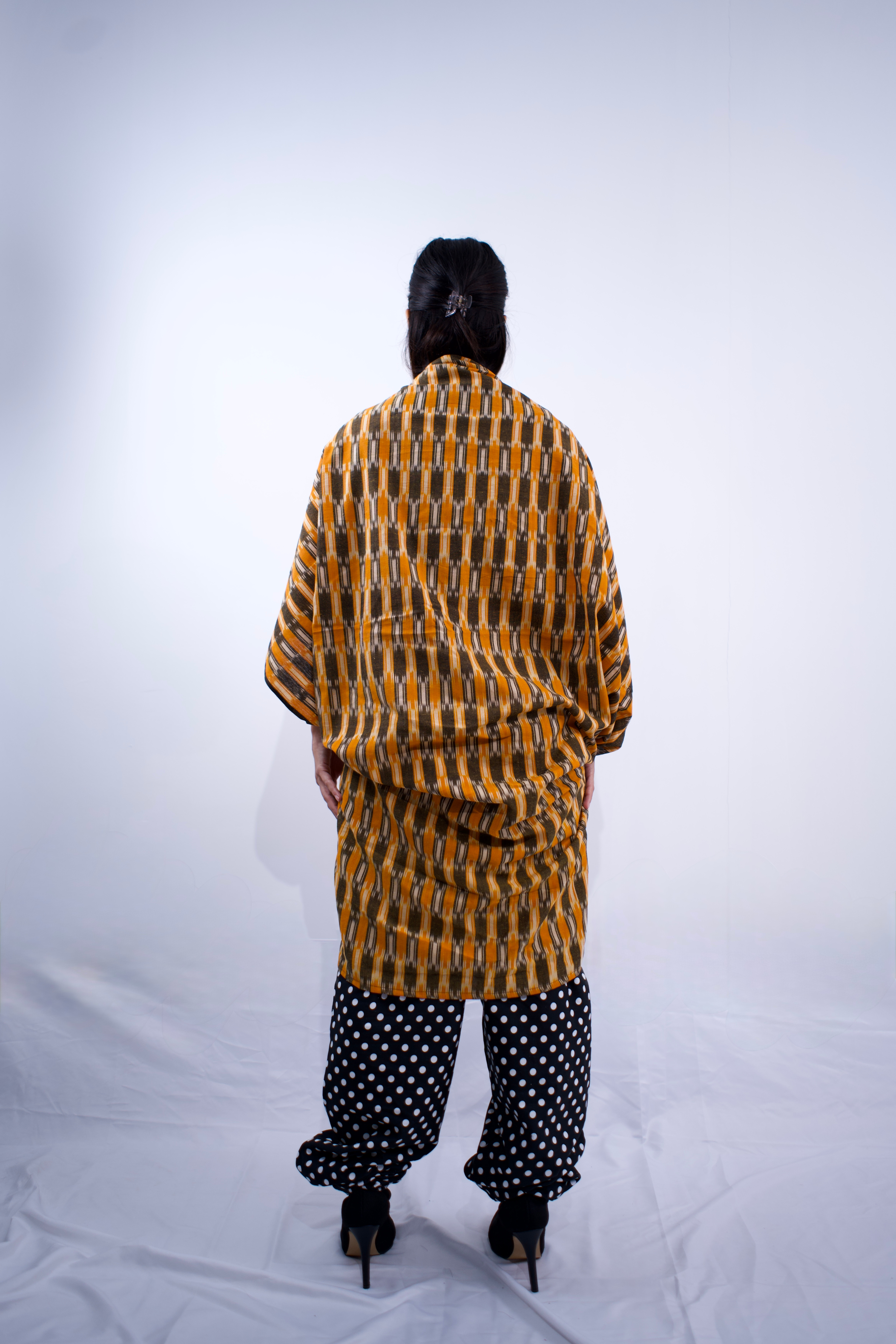 Ikat Butterfly Cocoon Kaftan Dress MINI