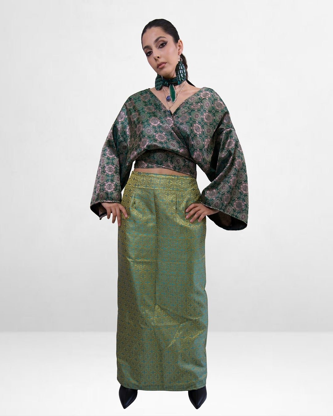 Free Spirit Jacquard Maxi Skirt - MVATIS