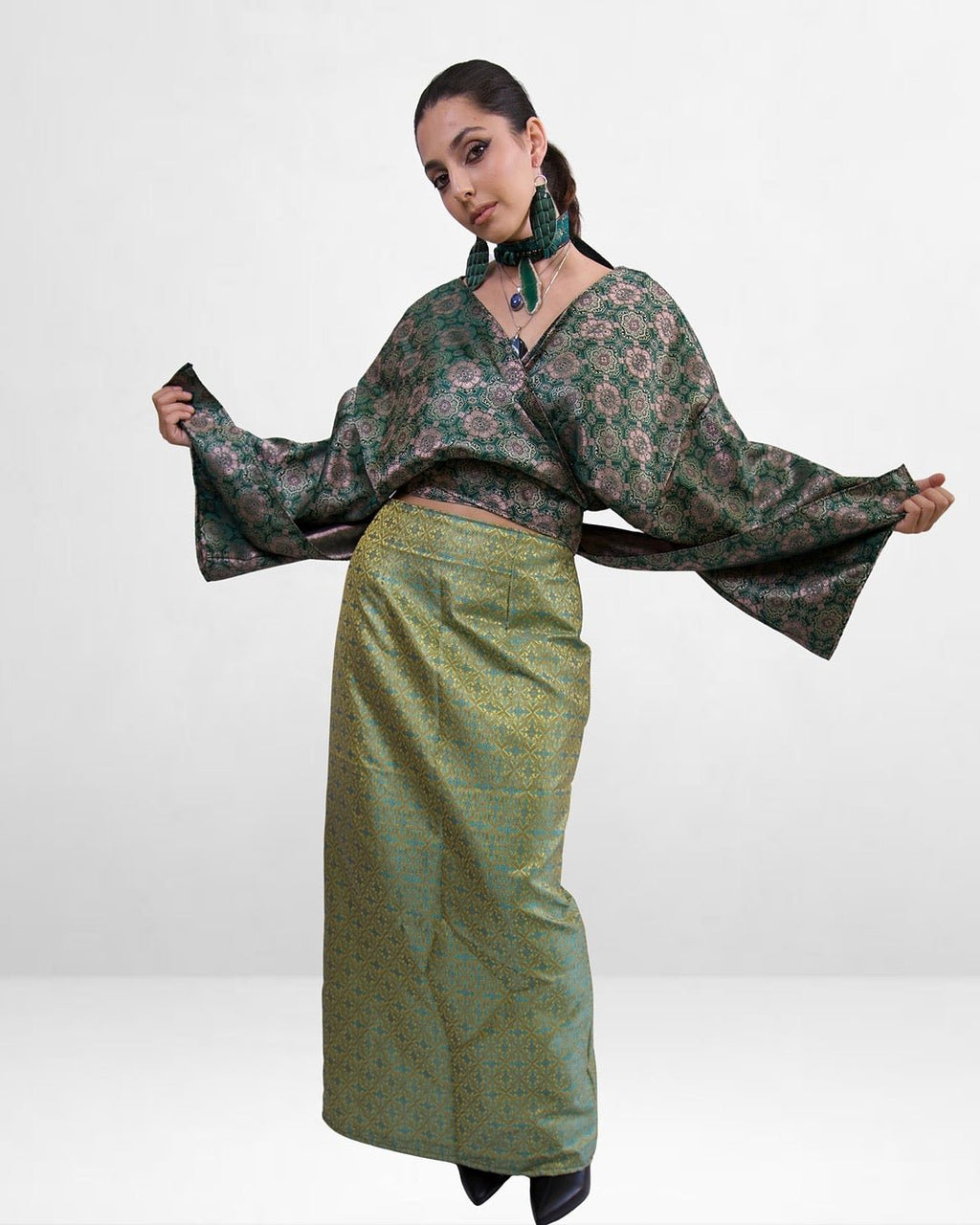 Free Spirit Jacquard Maxi Skirt - MVATIS