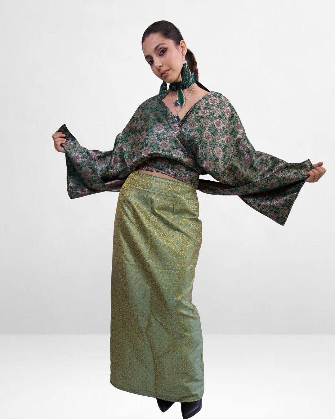 Free Spirit Jacquard Maxi Skirt - MVATIS