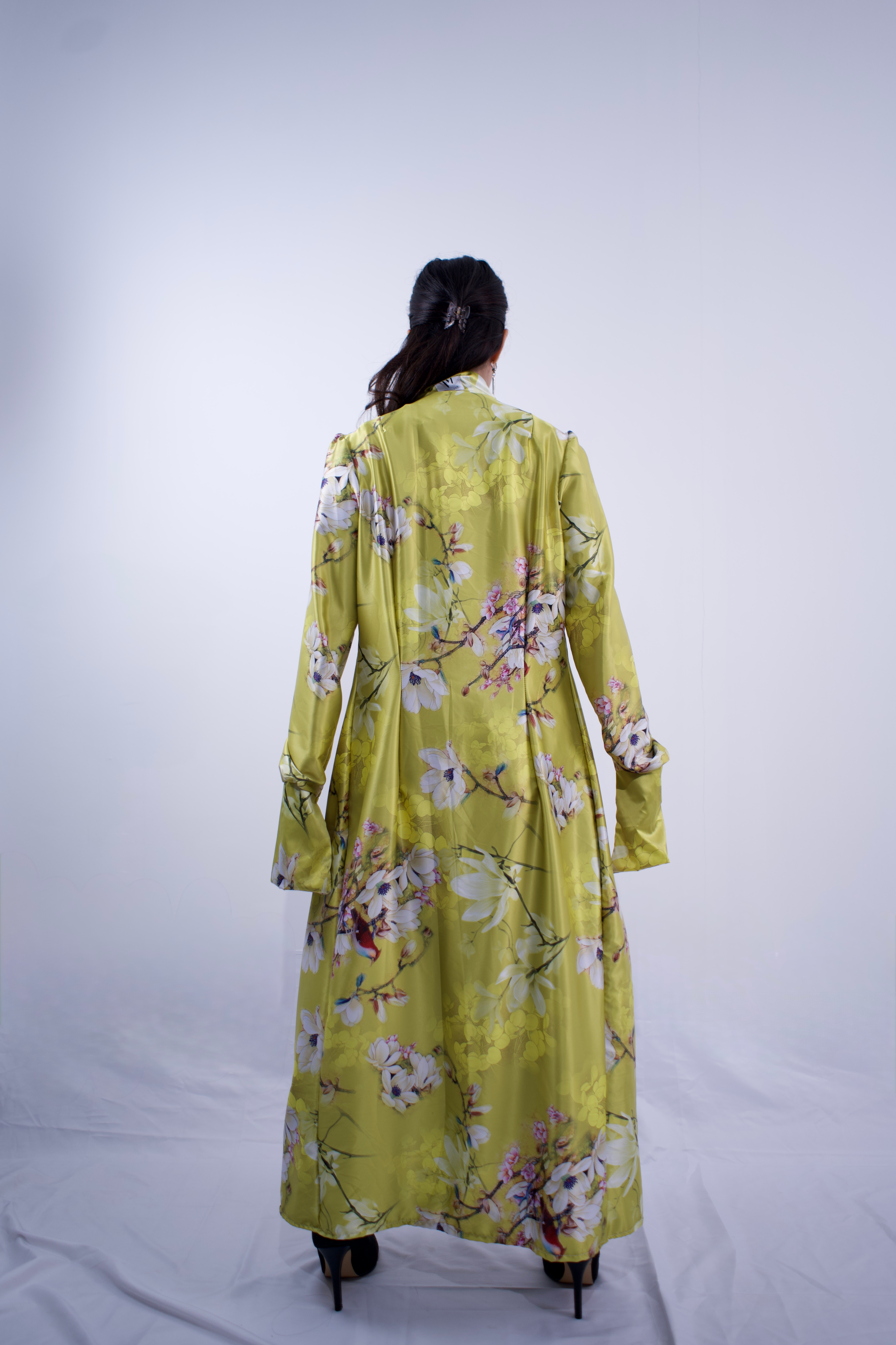 The Signature Shirt Dress in Floral Yellow