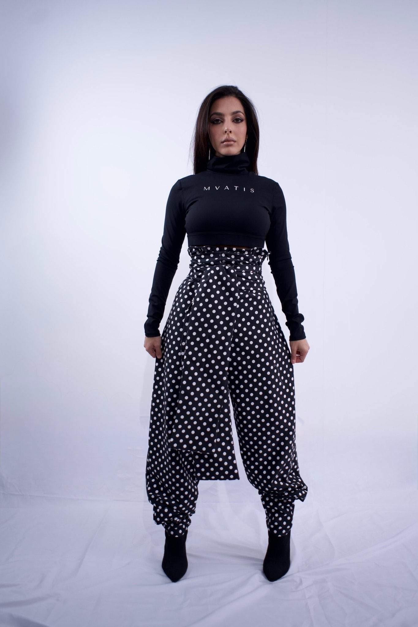 Cinched Power Trouser with Belt - MVATIS