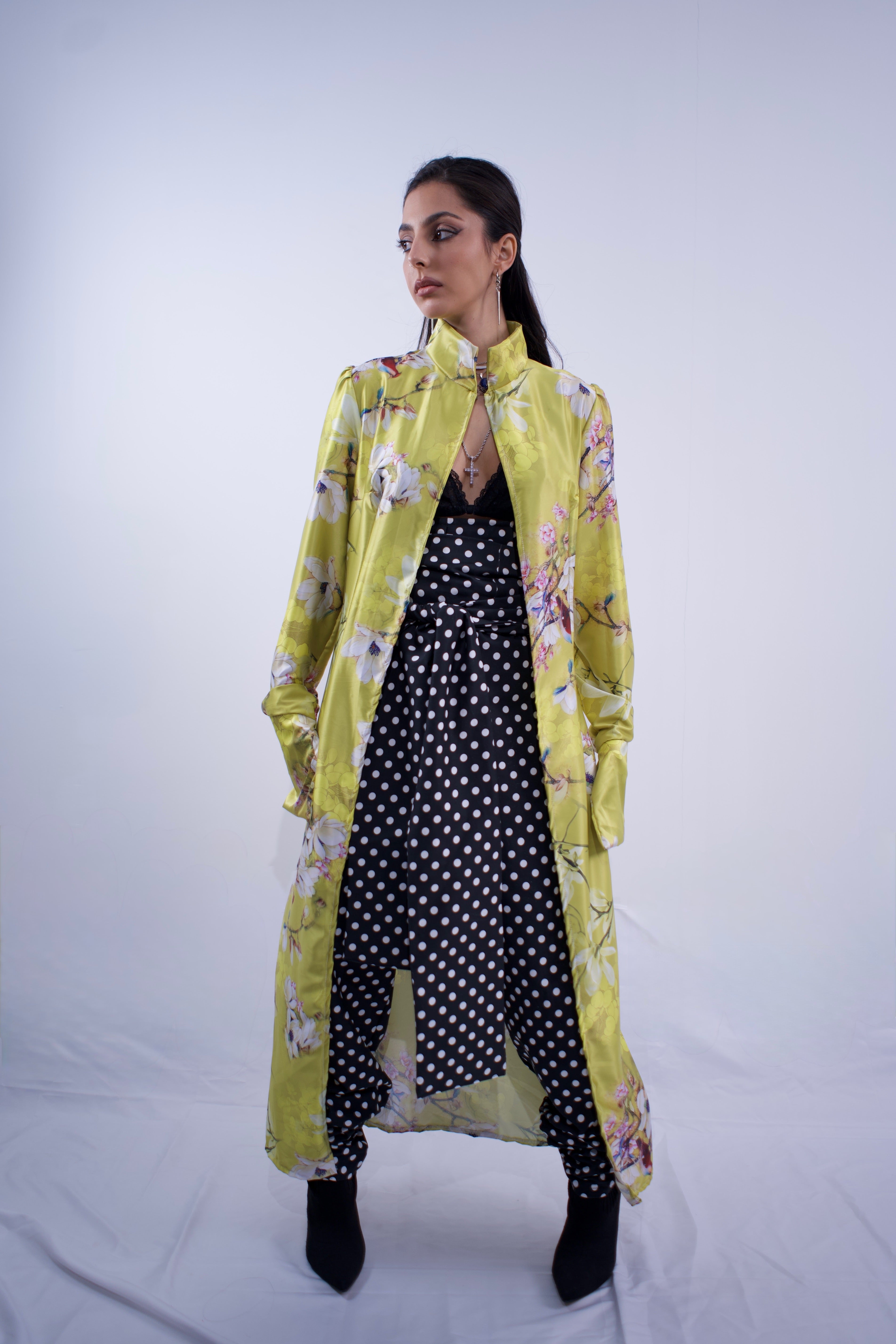 The Signature Shirt Dress in Floral Yellow