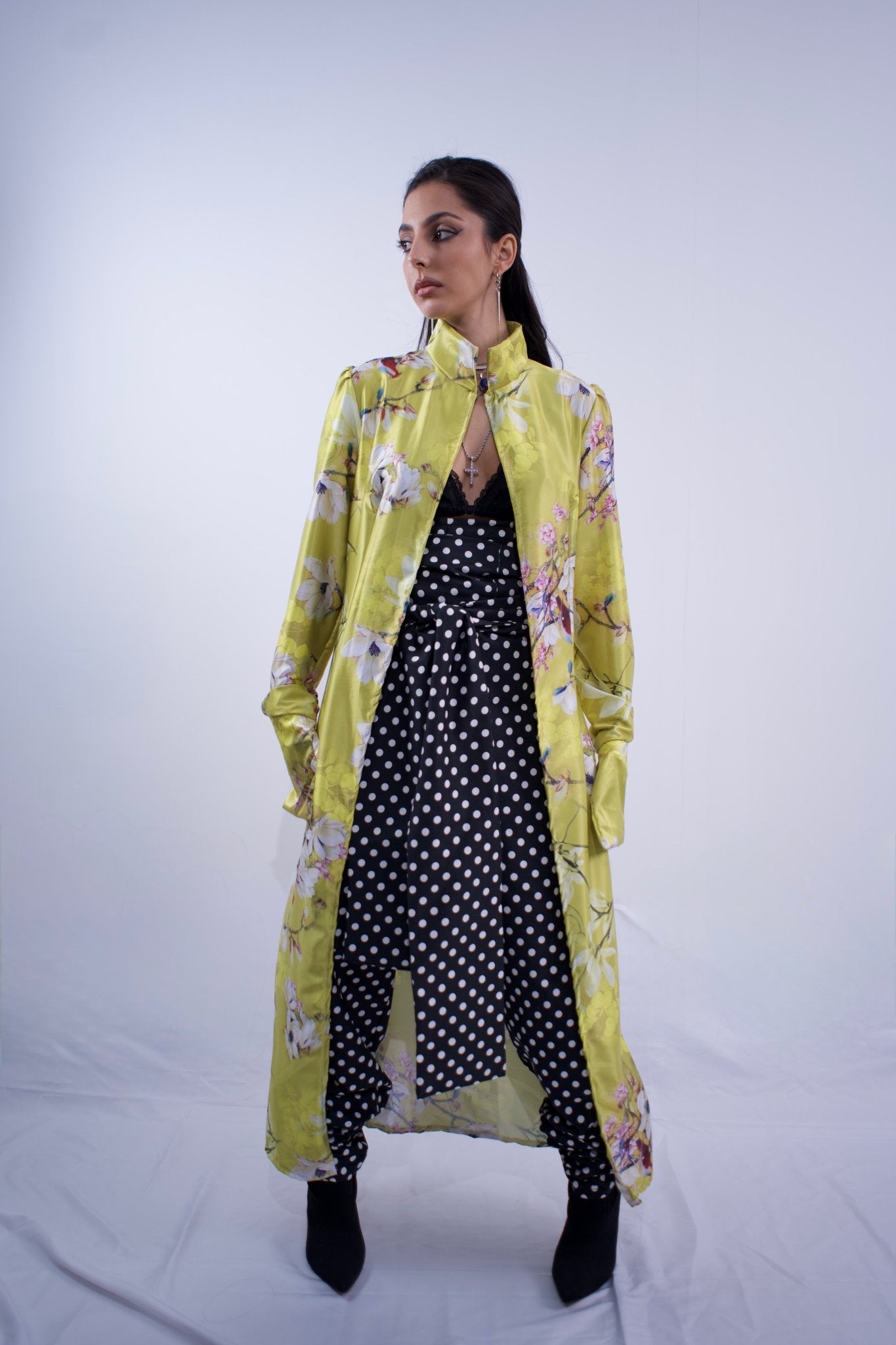 The Signature Shirt Dress in Floral Yellow - MVATIS
