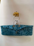 The Muse Envelope Bag in Real Cowhide skin - Sky Blue - MVATIS