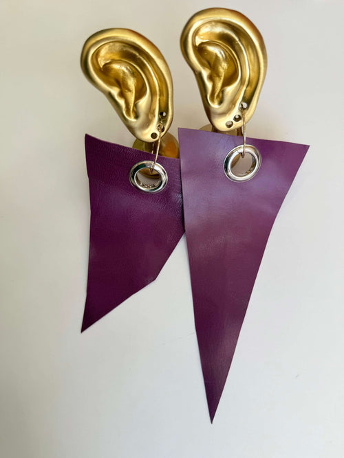 Avant Earrings in Real Leather - MVATIS