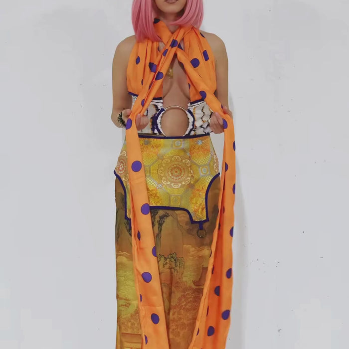 Women showing how she ties her multiwear versatile crop top 