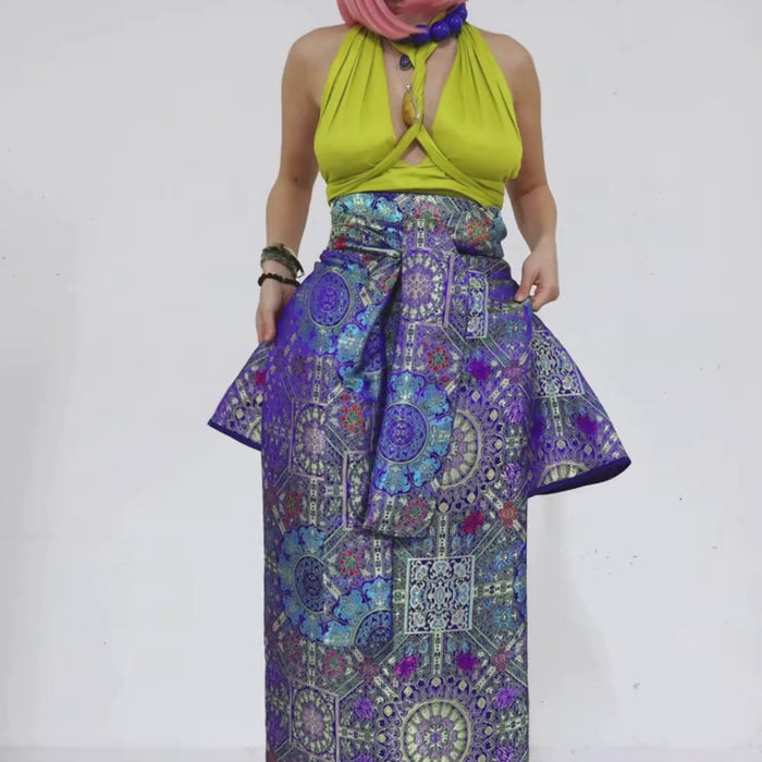Attitude shorts with detachable wrap overskirt front