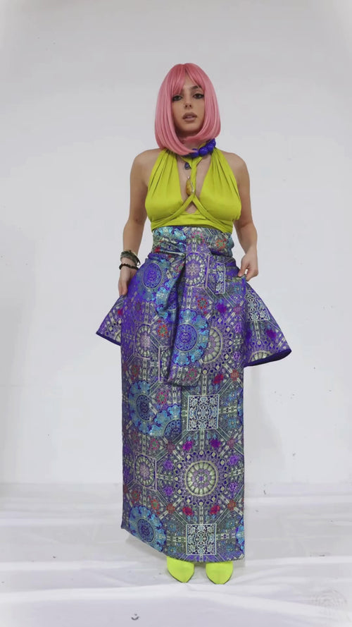 Attitude shorts with detachable wrap overskirt front